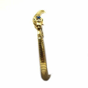 Antikes Schlangen Armband 14K Gold mit Saphir & Diamant, um 1925