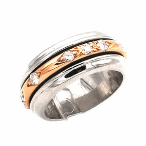 Drehring Gold Diamanten Ring Bandring Weissgold rotgold Design kaufen Stephanie Bohm Luxusschmuck gebraucht