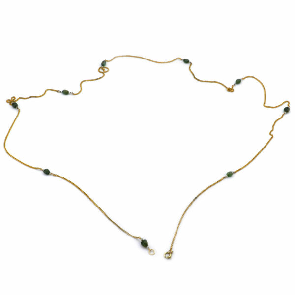 Antike Gold Kette Halskette Lang Jade Sautoir 18K 750 Gold kaufen Stephanie Bohm Antiker Schmuck