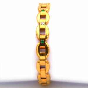 Antikes Gold Armband Smaragd Diamant Wien kaufen Stephanie Bohm Antikschmuck -3a