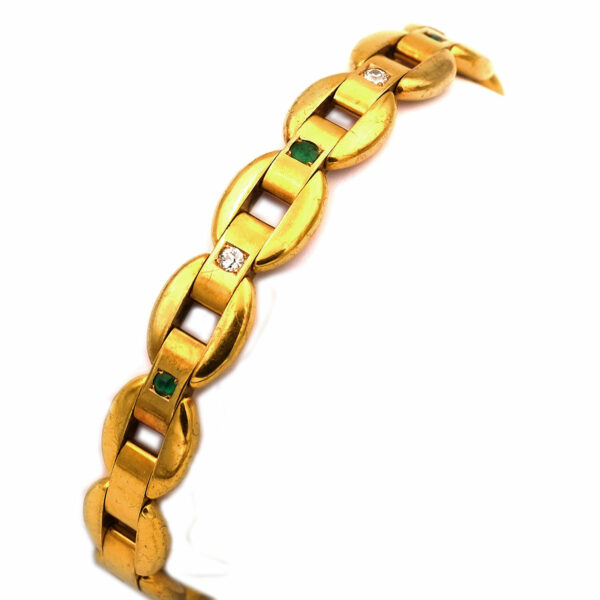 Antikes Gold Armband Smaragd Diamant Wien kaufen Stephanie Bohm Antikschmuck -3a