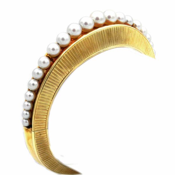 Armreif Perlen Gold Retro kaufen Stephanie Bohm Antiker Schmuck