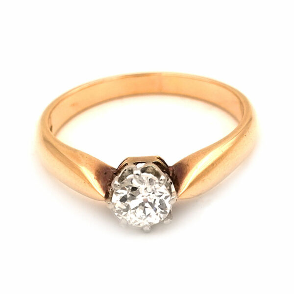 Diamant Ring antik Verlobungsring 05 carat rose gold Stephanie Bohm Antikschmuck