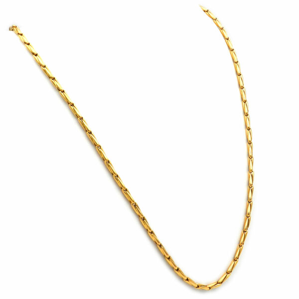 Cartier Gold Kette 750 18K Halskette Reiskorn Lang kaufen Stephanie Bohm Luxusschmuck gebraucht secondhand