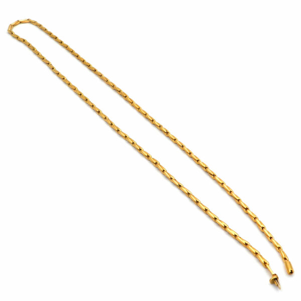 Cartier Gold Kette 750 18K Halskette Reiskorn Lang kaufen Stephanie Bohm Luxusschmuck gebraucht secondhand