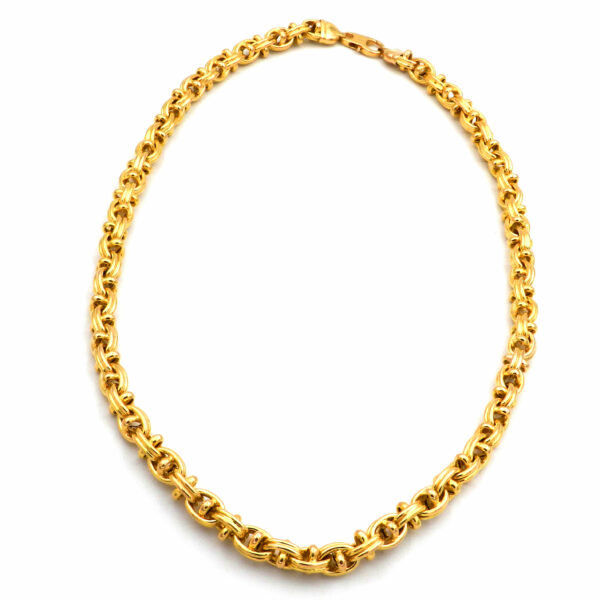 Halskette Gold Kette 60cm lang dick 585 kaufen Stephanie Bohm Goldschmuck gebraucht Secondhand vintage