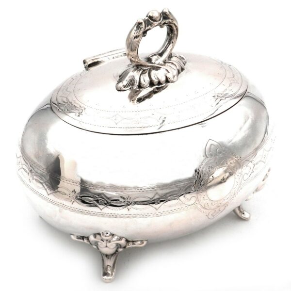 Silber Zuckerdose Antik Biedermeier graviert 1850 12lot Silber kaufen Stephanie Bohm Silber Antiquitaeten