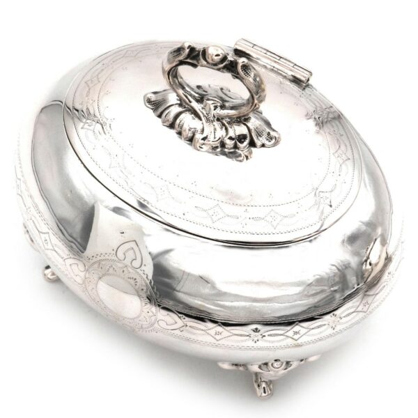 Silber Zuckerdose Antik Biedermeier graviert 1850 12lot Silber kaufen Stephanie Bohm Silber Antiquitaeten