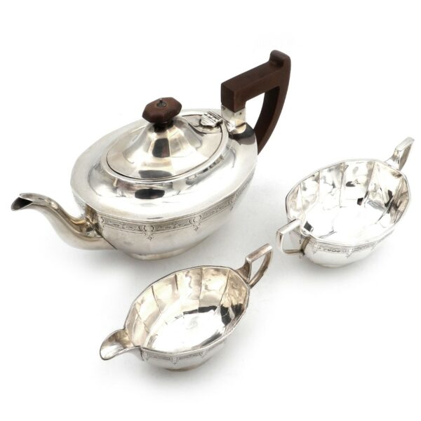 Silber Service Teeservice Teekern Art Deco Sterlingsilber englisch kaufen Stephanie Bohm Silber Antiquitaeten