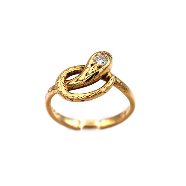Antiker Diamant Ring Schlangenring gold serpent kaufen Stephanie Bohm Antikschmuck