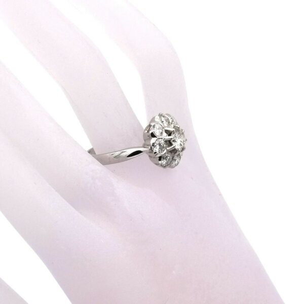 Diamant Ring vintage Weissgold Bluete Rosette Verlobungsring kaufen Stephanie Bohm Antik schmuck