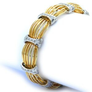 Gold Armband Diamanten Rose Gold 18K 750 Vintage Retro kaufen Stephanie Bohm Antiker Schmuck