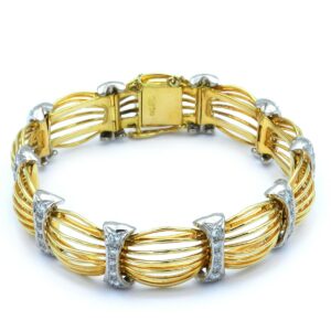 Gold Armband Diamanten Rose Gold 18K 750 Vintage Retro kaufen Stephanie Bohm Antiker Schmuck