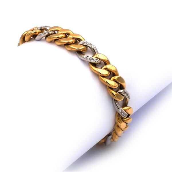 Gold Armband Diamanten Brillanten 18K Panzererarmband Secondhand gebraucht kaufen Stephanie Bohm Echtschmuck