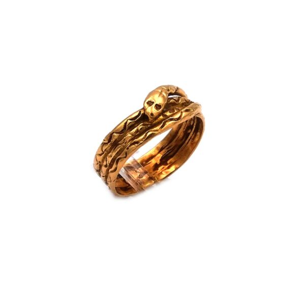 antiker Gold Ring Schlangenring ohne Stein 18K 750 kaufen Stephanie Bohm Antikschmuck