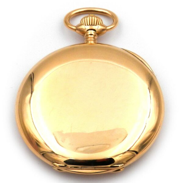 J Assmann Glashuette 585 14K Gold Savonette Sprungdeckel Taschenuhr drei Deckel Schwanenhals kaufen Stephanie Bohm Antiker Schmuck