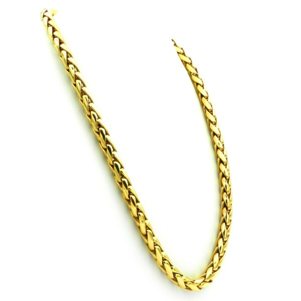 Goldkette Glieder dick Kette Halskette 585 14K Gold Zopfmuster kaufen Stephanie Bohm Goldschmuck gebraucht Secondhand