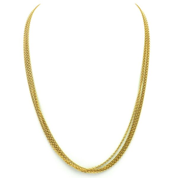 Goldkette mehrreihig Glieder fein Kette Halskette 750 18K Echt Gold kaufen Stephanie Bohm goldschmuck gebraucht Secondhand