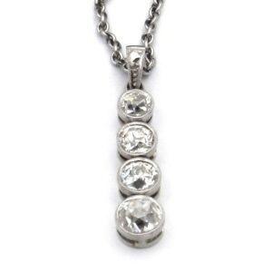 Art Deco Diamant Collier Halskette Anhaenger Weisgold Platin kaufen Stephanie Bohm Antikschmuck
