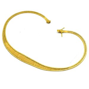 Gold Collier 750 18K Kleopatra Stil Retro kaufen Stephanie Bohm Goldschmuck secondhand