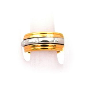 Drehring Spielring Gold Diamanten Ring Bandring 750 18K Weissgold gelbgold Design kaufen Stephanie Bohm Luxusschmuck gebraucht