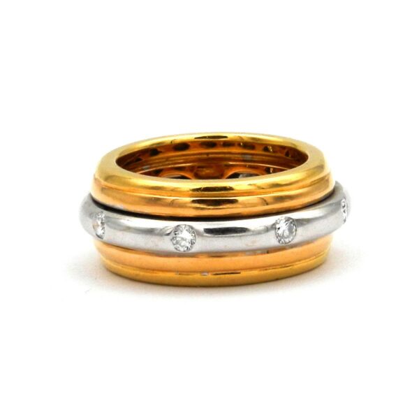 Drehring Spielring Gold Diamanten Ring Bandring 750 18K Weissgold gelbgold Design kaufen Stephanie Bohm Luxusschmuck gebraucht