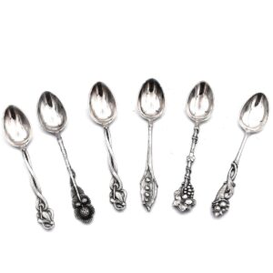 Silber Mokkaloeffel Espressoloeffel Blueten Variationen 800 Echtsilber Koch Bergfeld kaufen Stephanie Bohm Antiksilbera
