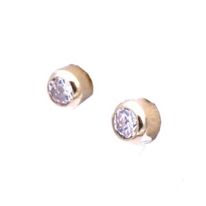 Diamant Ohrringe Ohrstecker Solitaer Brillanten 14K 585 Gelbgold gebraucht kaufen Stephanie Bohm Secondhand Schmuck