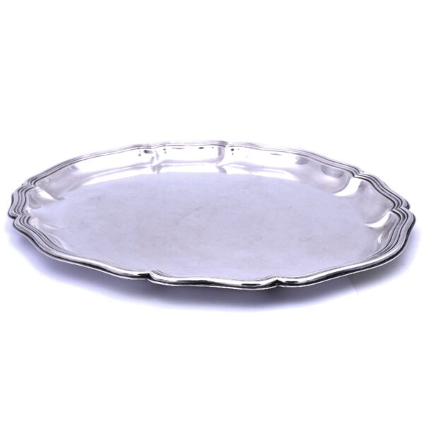Silber Tablett Dresdner Barock Oval 30 x 23 cm aus 830 Silber Wilkens