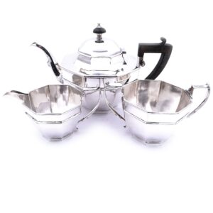 Silber Service Teeservice Teekern Art Deco Sterlingsilber englisch kaufen Stephanie Bohm Silber Antiquitaeten