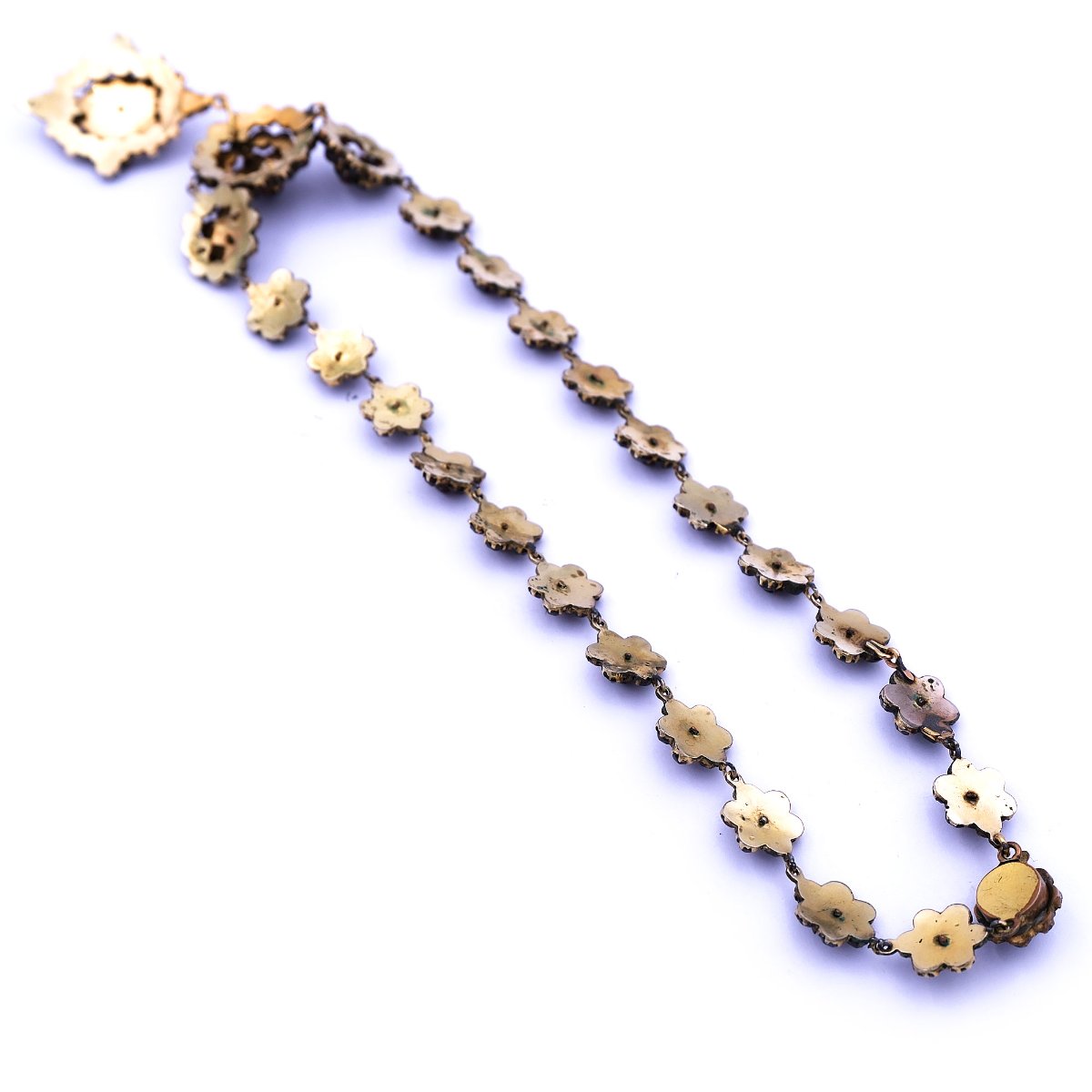 Antikes Biedermeier Granatcollier Böhmischer Granat um 1840/60 – Bild 8
