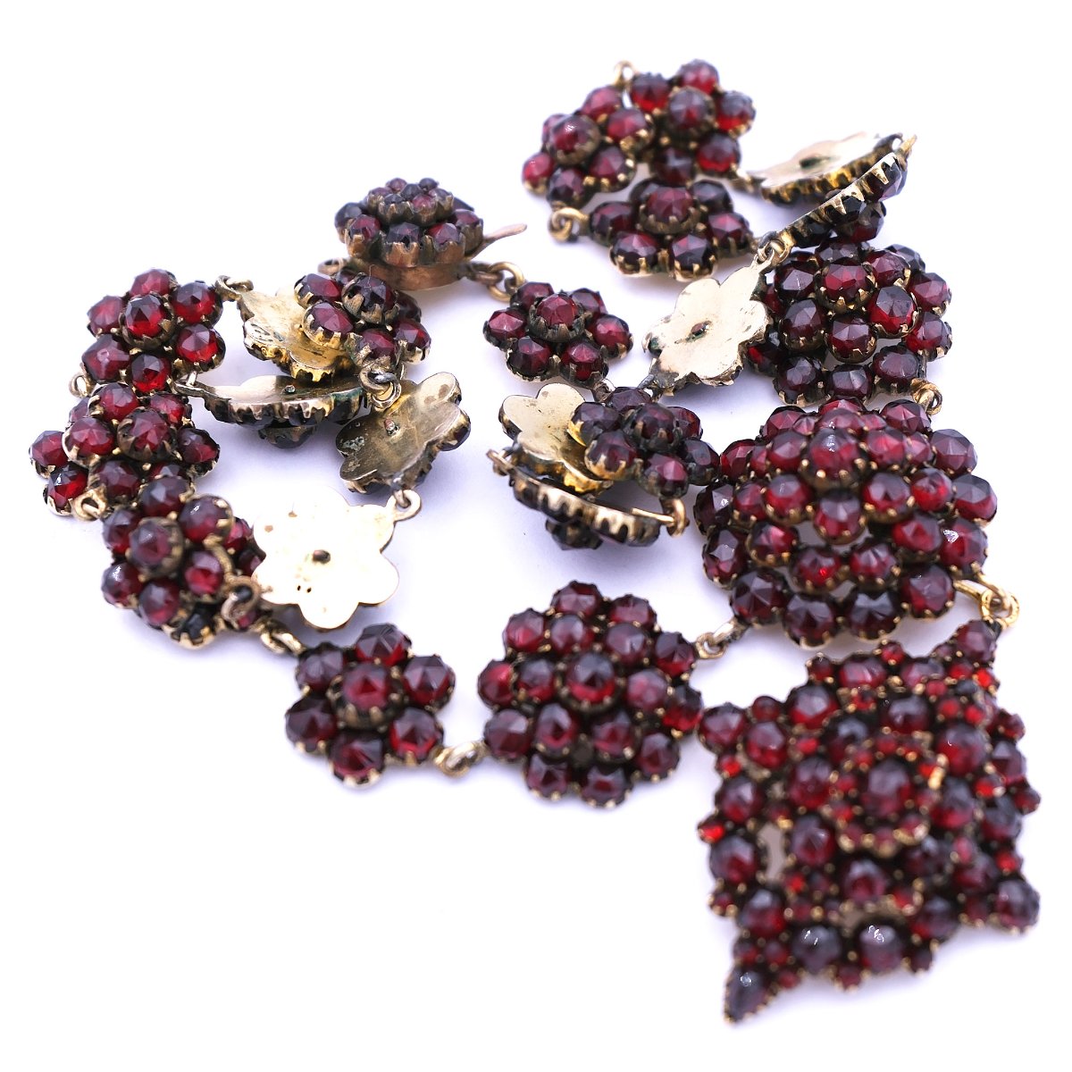 Antikes Biedermeier Granatcollier Böhmischer Granat um 1840/60 – Bild 7