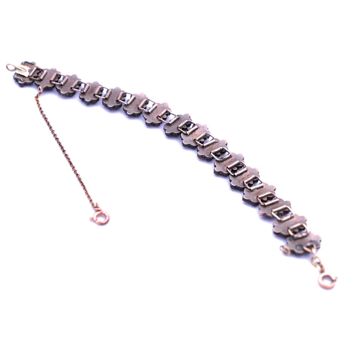Antikes Biedermeier Granat Armband Böhmischer Granat um 1840/60 (Kopie) – Bild 6