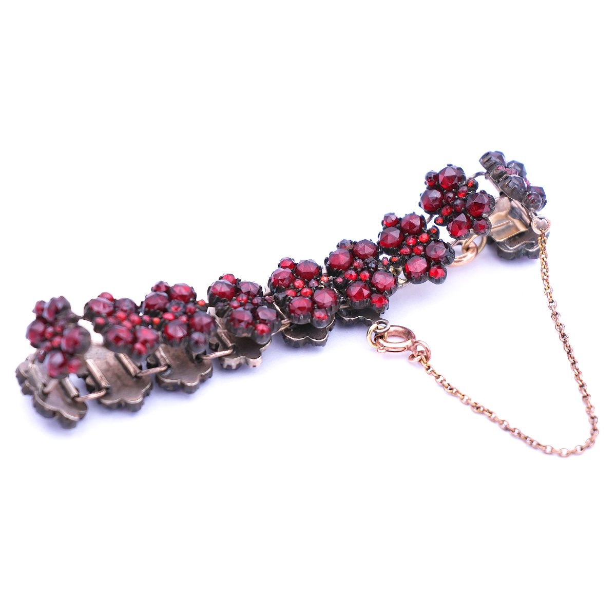 Antikes Biedermeier Granat Armband Böhmischer Granat um 1840/60 (Kopie) – Bild 5