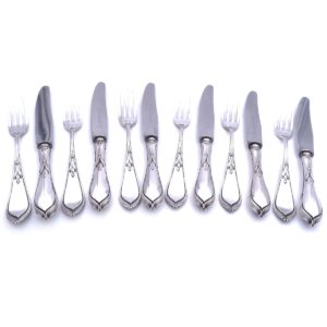 Echt-Silber-Besteck-Menue-Vorspeisenbesteck-Jugendstil-Bremer-Lilie-Modell-25600-Koch-Bergfeld-800-silber-6-Personen-kaufen-Stephanie-Bohm-Silber-Antiquitaeten-