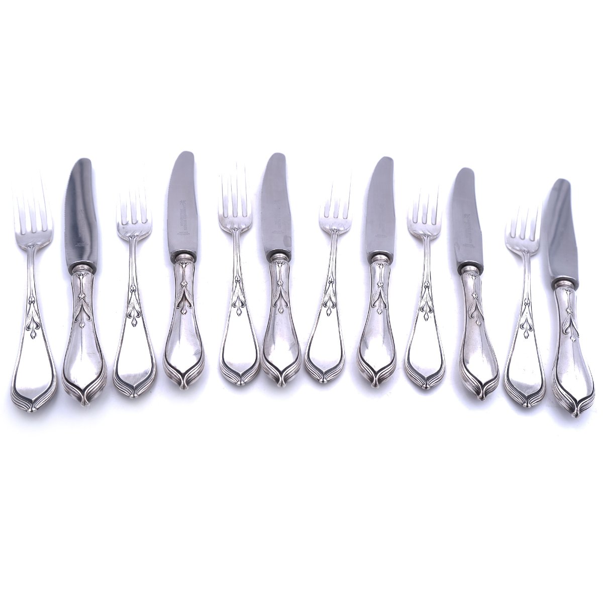 Echt-Silber-Besteck-Menue-Vorspeisenbesteck-Jugendstil-Bremer-Lilie-Modell-25600-Koch-Bergfeld-800-silber-6-Personen-kaufen-Stephanie-Bohm-Silber-Antiquitaeten-