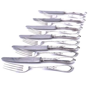 Echt Silber Besteck Menue Vorspeisenbesteck Jugendstil Bremer Lilie Modell 25600 Koch Bergfeld 800 silber 6 Personen kaufen Stephanie Bohm Silber Antiquitaeten