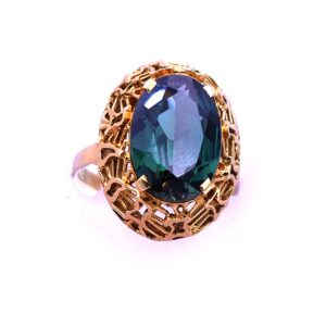 Grosser Turmalin Spinell Ring 585 14K Gold kaufen Stephanie Bohm secondhand schmuck