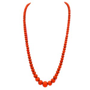 Korallenkette Halskette Koralle antik lachskoralle Mittelmeerkoralle Italien kaufen Stephanie Bohm Antiker Schmuck