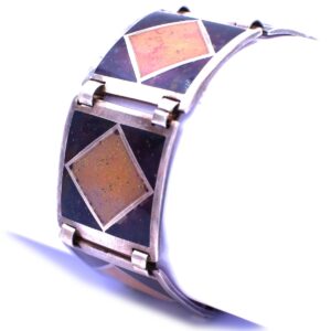 Modernist Designer Silber Armband Emaille Feinsilber kaufen Stephanie Bohm Vintage Schmuck
