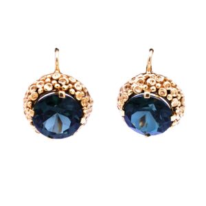 Turmalin Spinell Ohrringe 585 14K Gold vintage kaufen Stephanie Bohm secondhand schmuck