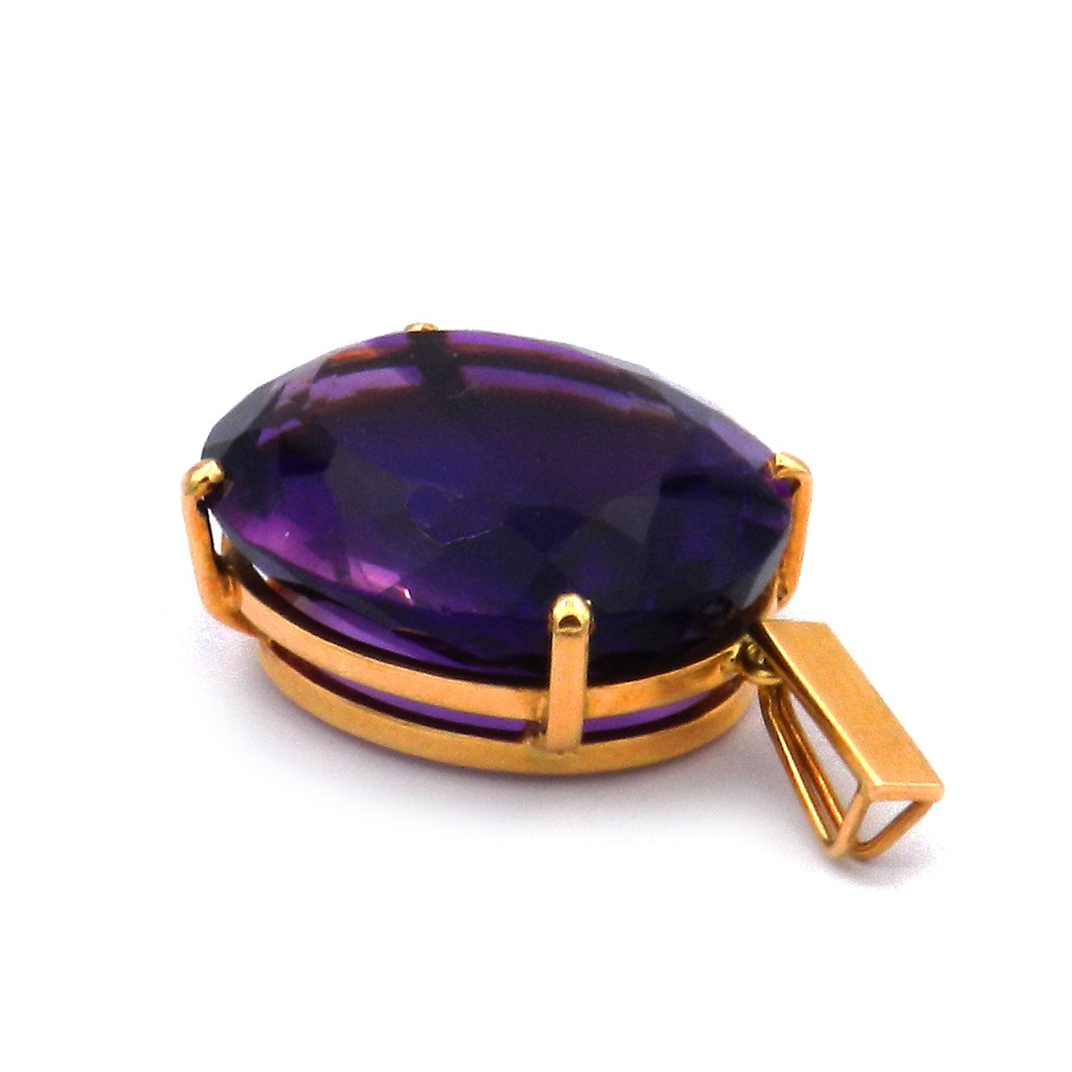 Modernist Amethyst Anhänger in 18K Gold um 1970 – Bild 3