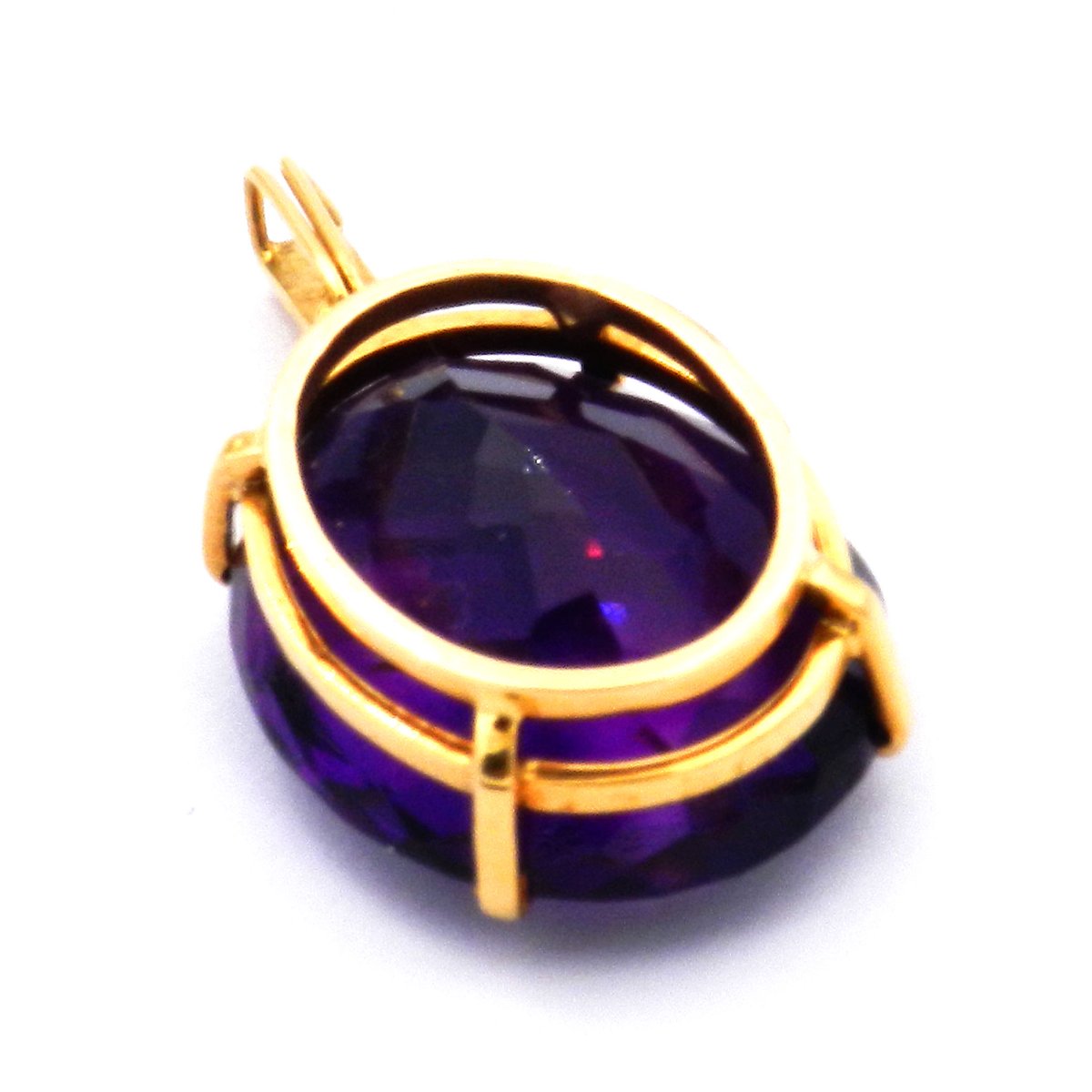Modernist Amethyst Anhänger in 18K Gold um 1970 – Bild 5