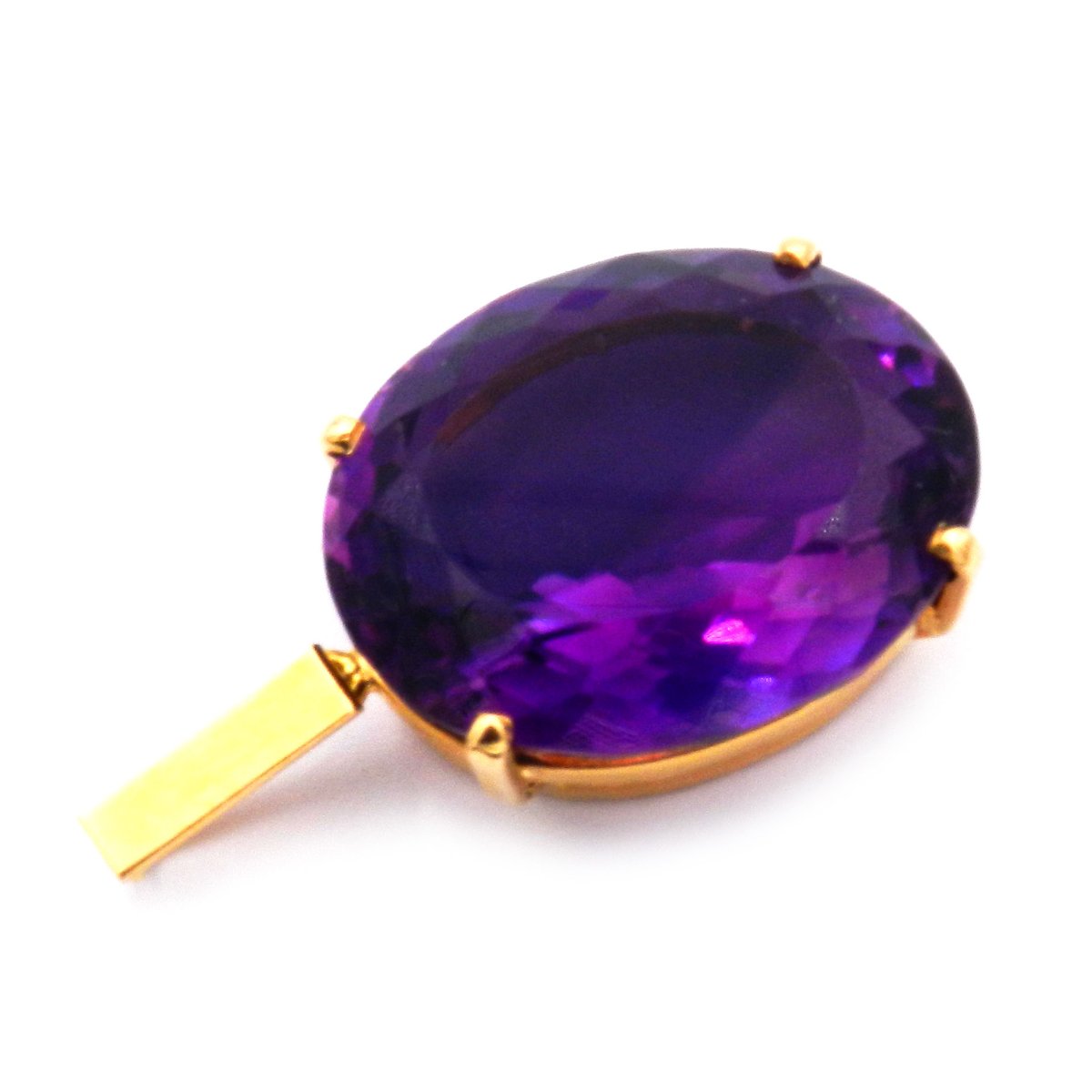 Modernist Amethyst Anhänger in 18K Gold um 1970 – Bild 4