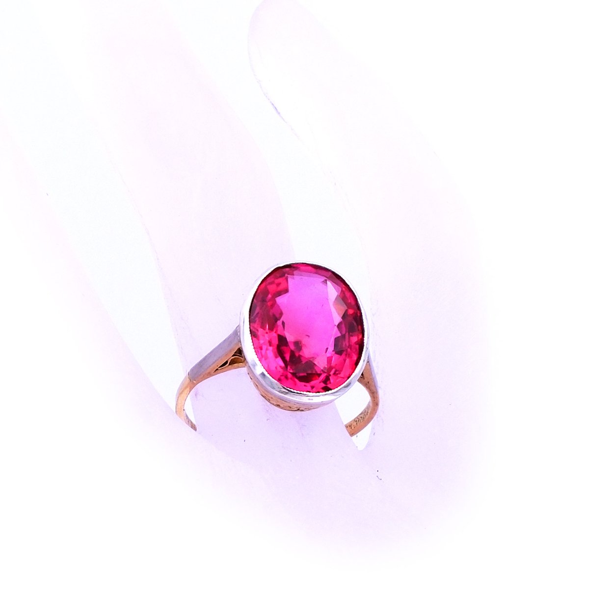 Antiker Art Deco Rubin Ring Verlobungsring 14K 585 Gold Platin kaufen Stephanie Bohm Antikschmuck