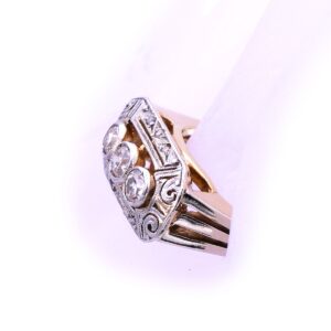 Art Deco Diamant Ring Platin 14K 585 Gold kaufen Stephanie Bohm Antiker Schmuck