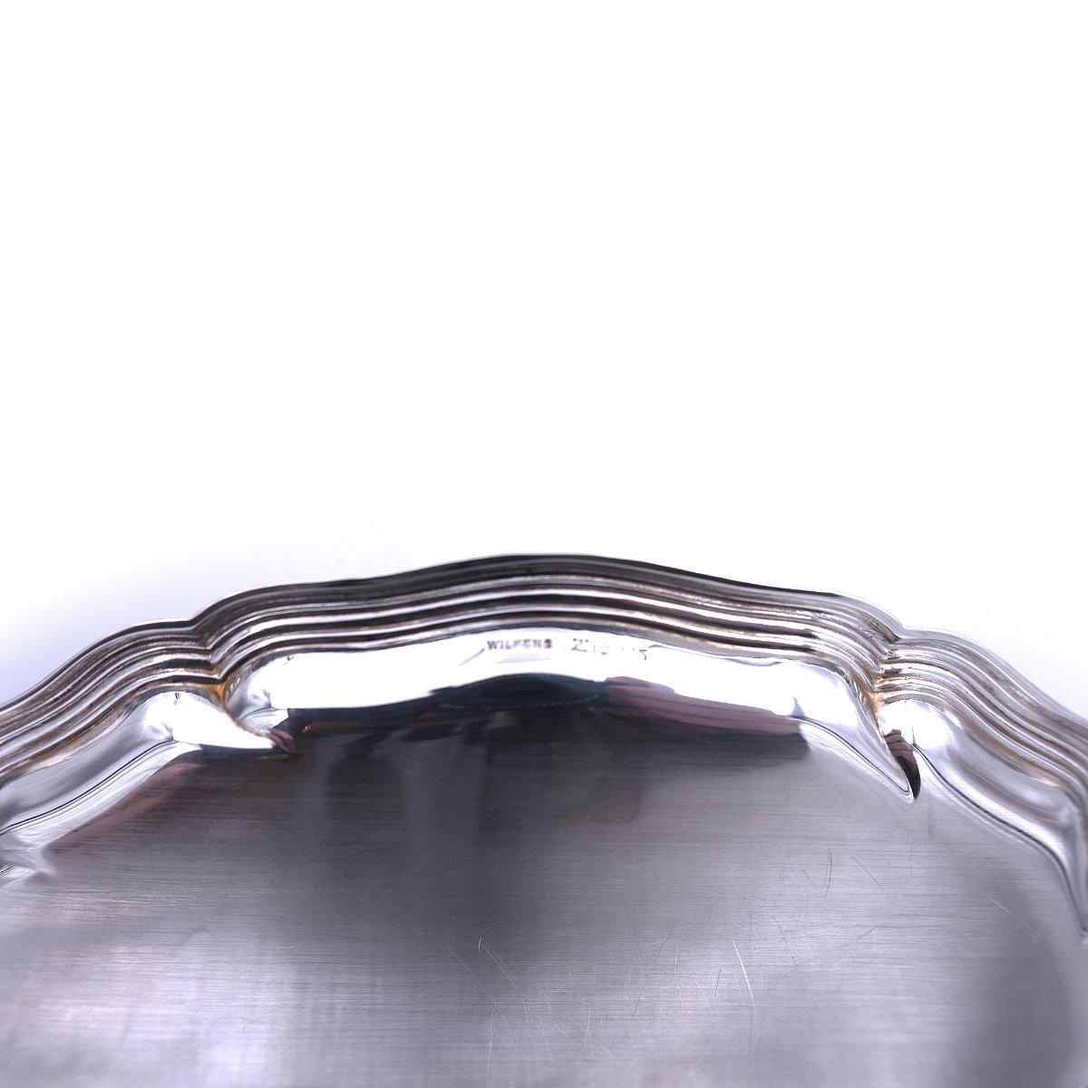 Kleines Silber Tablett Dresdner Barock Oval 21 x 15 cm aus 925 Sterling Silber Wilkens – Bild 6