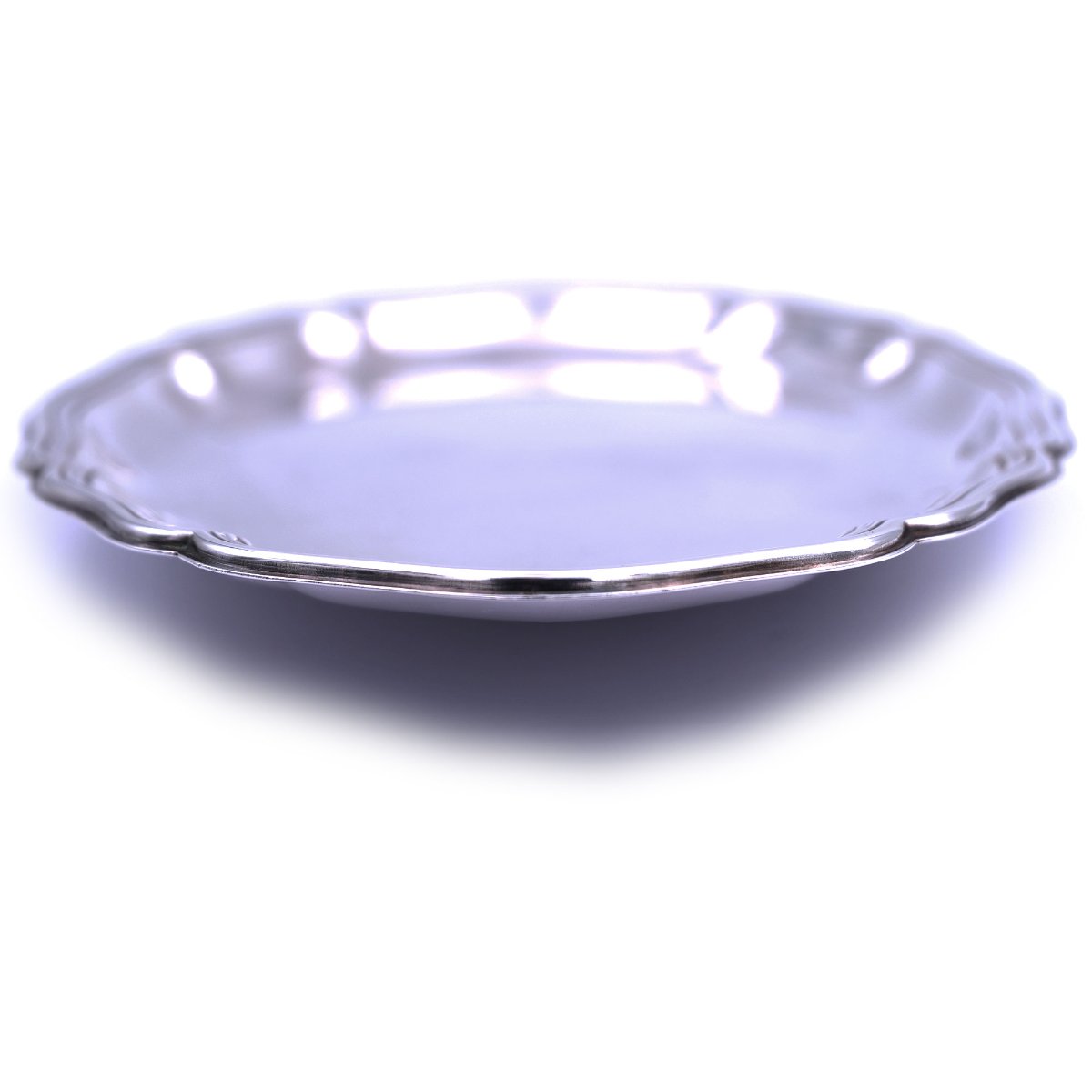 Kleines Silber Tablett Dresdner Barock Oval 21 x 15 cm aus 925 Sterling Silber Wilkens – Bild 4