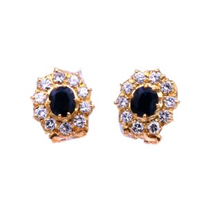 Saphir Diamant Ohrringe750 18K Echtgold gebraucht kaufen Stephanie Bohm Luxusschmuck