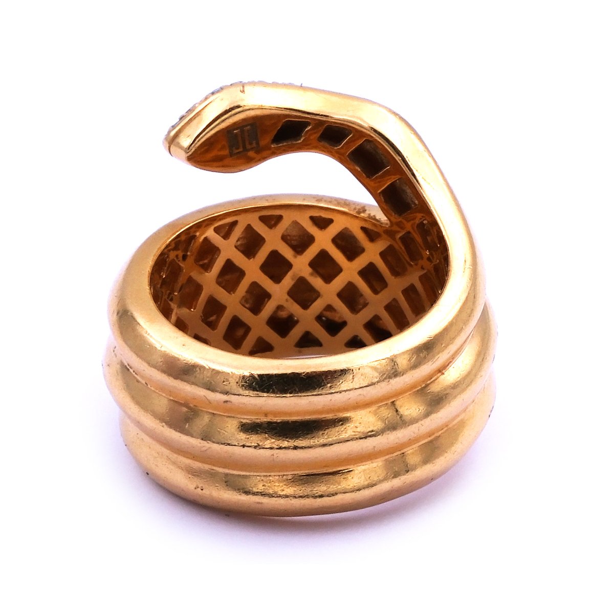Jette Joop Schlangenring aus 18K Gold Ring mit Smaragden und Diamanten um 1980 – Bild 6